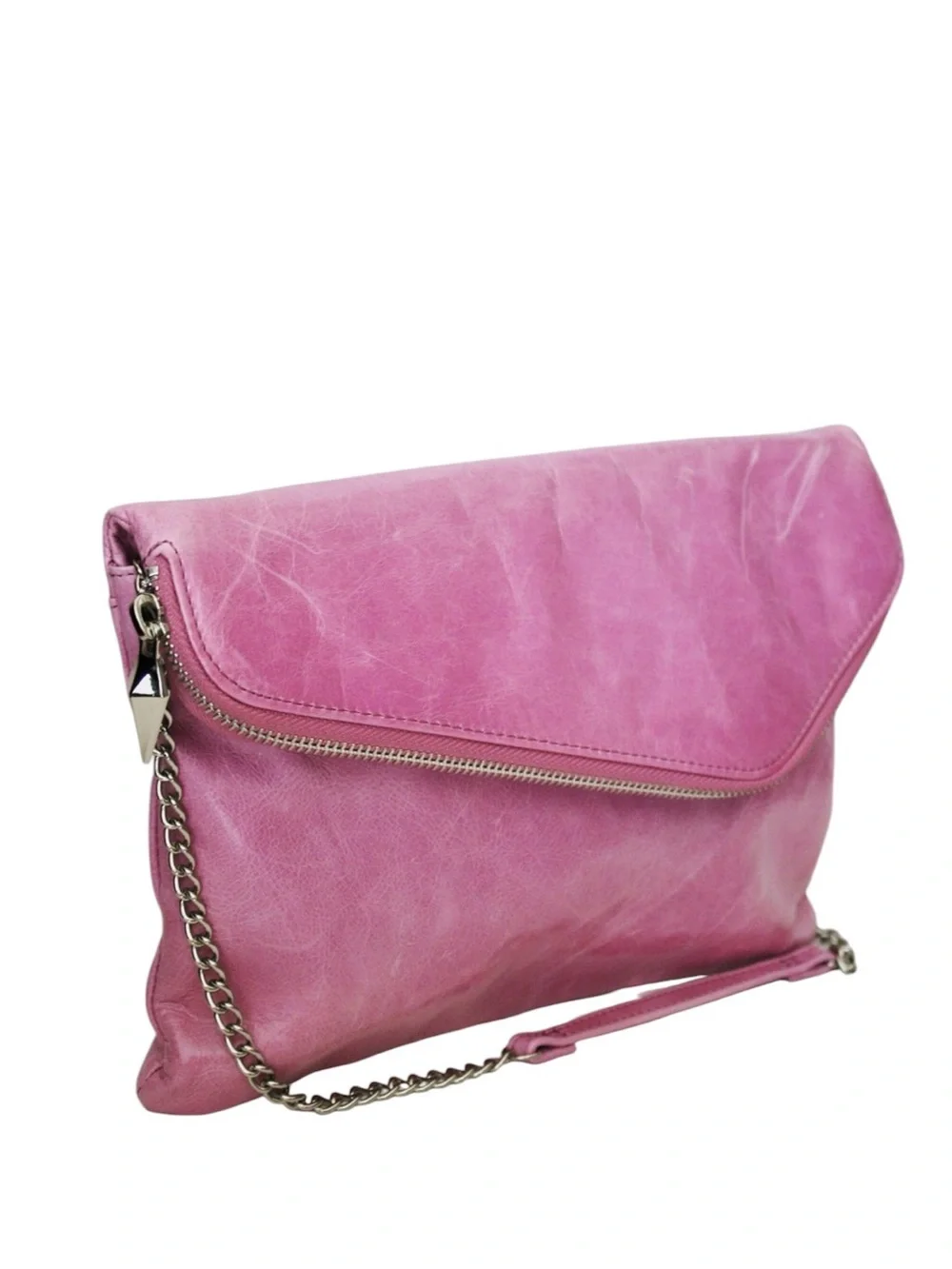 HOBO INTERNATIONAL HANDBAG JESSA LARGE LEATHER ENVELOPE CLUTCH BAG $158 LILAC